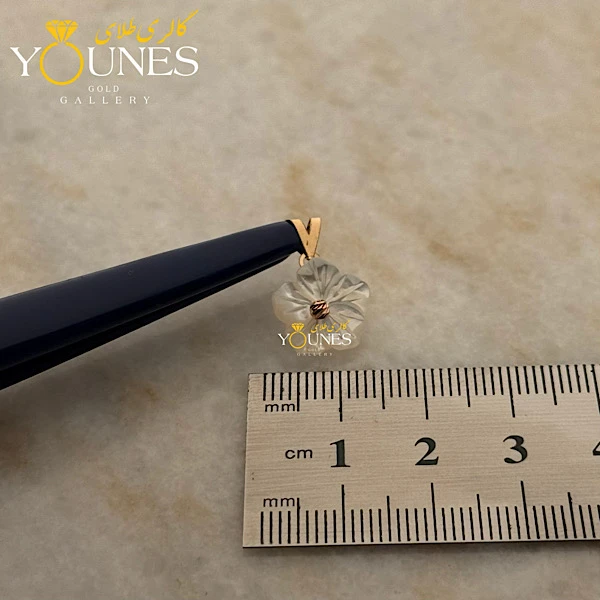 آویز سواروسکی گل بابونه طلا